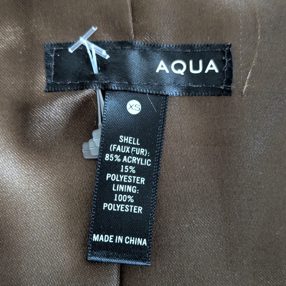 AQUA Faux Fur Vest Size XS pre owned - Picture 8 of 8